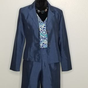 Worthington Petite Blue Pants Suit